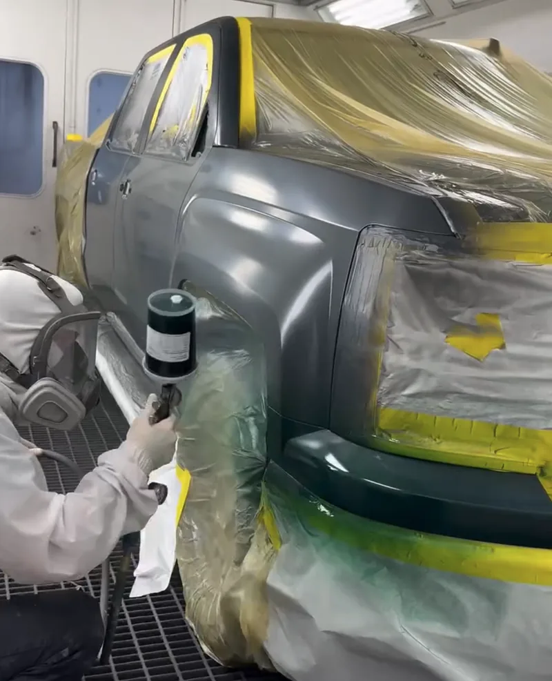 Auto body painting at Mid-County Collision in Massapequa NY